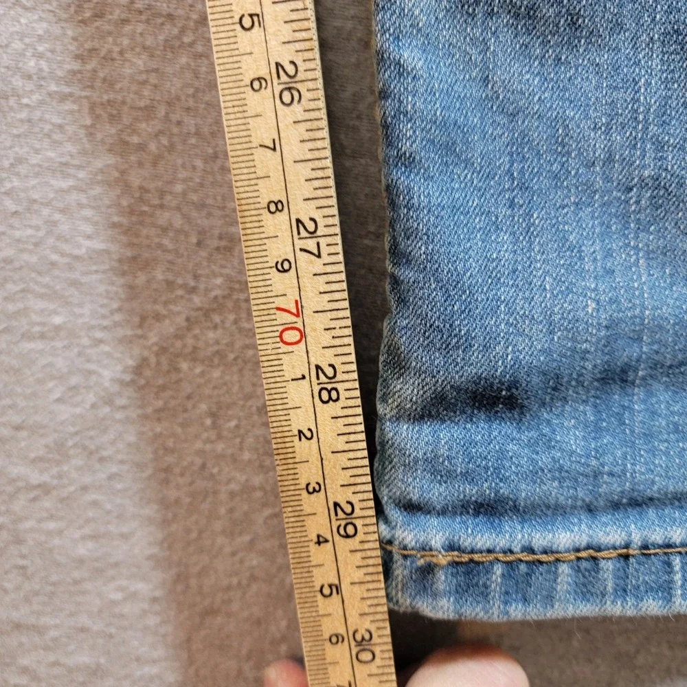 Levi 511 Slim Jeans Mens 32x32 Blue Good Distressed Light Wash Stretch Denim